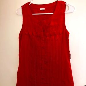 Red A-line dress (with pockets!)